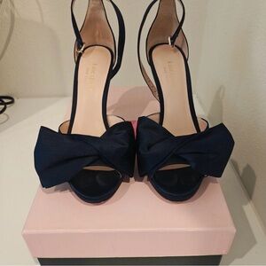 Kate Spade Navy Bow Heels